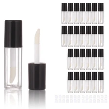 Empty Black Mini Lip Gloss Tubes Sample Size Containers Sack Oil 0.8ml 26 PCS
