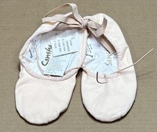 Sansha Pro 1C Ballet Shoes Light Pink Size 11 Narrow Split Sole Canvas Dance