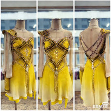 Figure Skating Dress Women's / Girls' Ice Skating Dress yellow dyeing