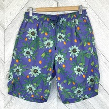 SAXX Swim Trunks Shorts Mens Medium Cannonball 2N1 Purple Floral 8.5" Inseam