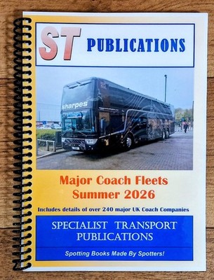 Major Coach Fleets Summer 2026, ST Publications, Spiral Bound book