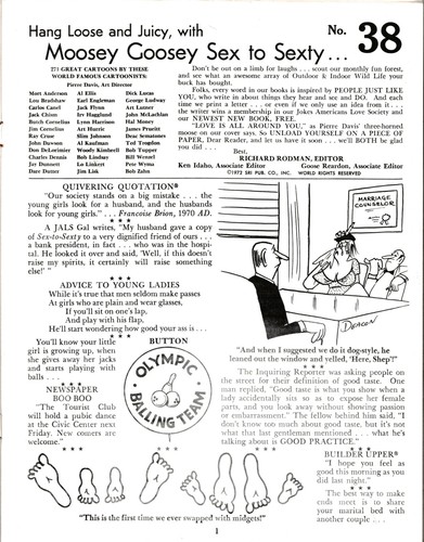 Sex to Sexty Adult Cartoon Comic Book 1973 #38  tac2 - Picture 2 of 3
