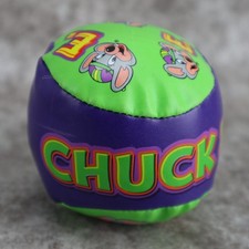 Chuck E Cheese Fun Mini Party Soft Ball Purple Green 3.5" Collectible
