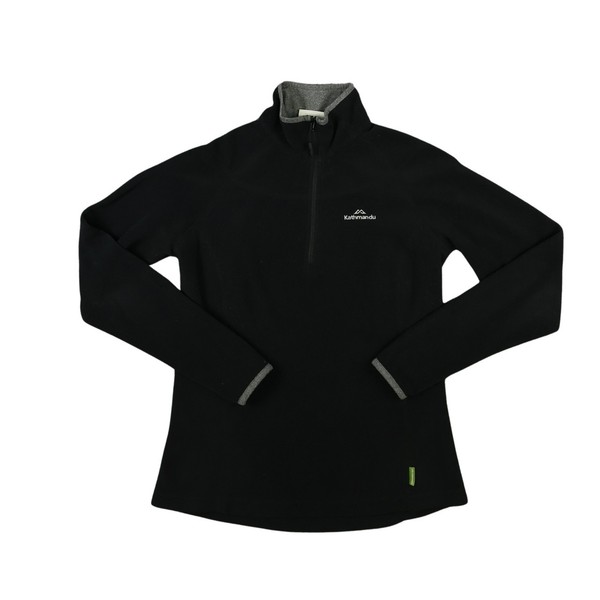 Kathmandu Jumper Womens 10 Black Fleece High Neck 1/4 Zip Pullover Size 10