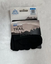 AONIJIE Running Ankle Toe Socks for Men & Women Lightweight Coolmax Black Small