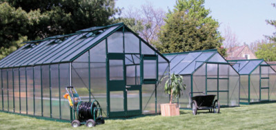 Outdoor Polycarbonate Greenhouse with Walk-In Design, Sturdy Frame, Roof Vent