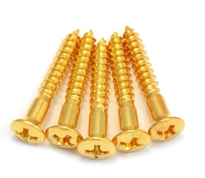 Gold Rack Screws GS-0063-002 (5) Gold Mounting Screws for Tele® Guitar & Bass Bridge | eBay