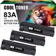 3PK Black 83A CF283A Toner Compatible with HP LaserJet Pro M127fn M225dn M125nw