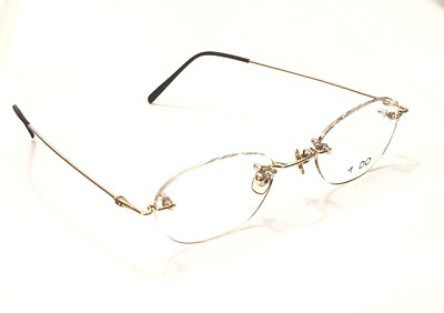 Rare Modo Eyeglasses Mod 459 Gold Rimless Frames 46-21-145