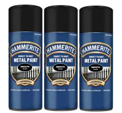 Maston Spray Paint Hammer Smooth Black Matt 400ml