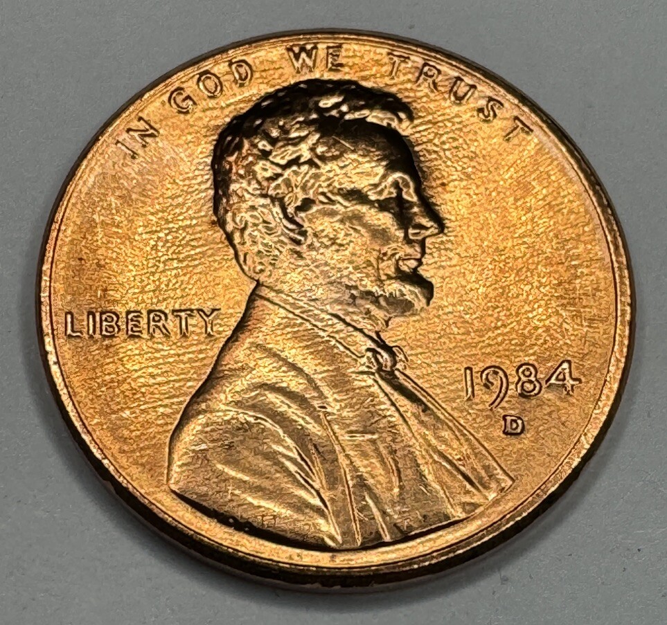 1984-D Lincoln Memorial Penny 1cent Coin from US Mint Set