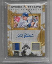 Kyle Schwarber 2016 Panini Diamond Kings RC DUAL PATCH CARD Auto Autograph /10