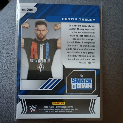 2023 Panini Chronicles WWE XR Austin Theory Pink Parallel #289 163