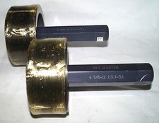 4-5/8-12 UNJ-3A Set Master Plug Thread Gage Set Go: 4.5709 NoGo: 4.5659 Lo