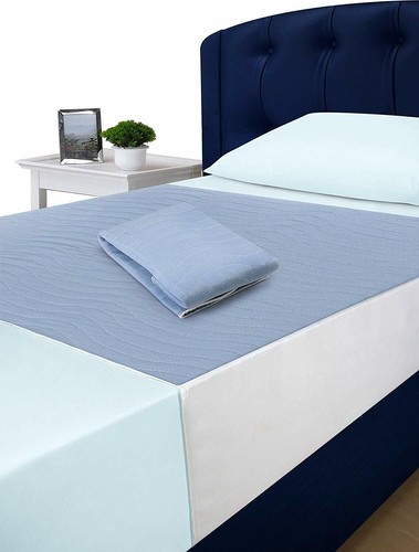 Washable Absorbent Bed Pad, Incontinence protection -Blue, Pack of 1, 2 or 3 - Picture 12 of 17