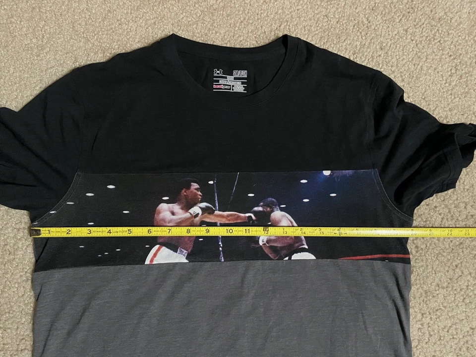 Мужская MUHAMMAD ALI бокса рубашка боксера черный серый маленький футболка под Armour - Изображение 4 из 4