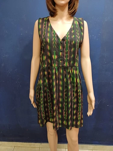 ?VINTAGE Dress Skirt Guatemalan 70s Mayan Mini Drop Waist Peasant Folk Size M
