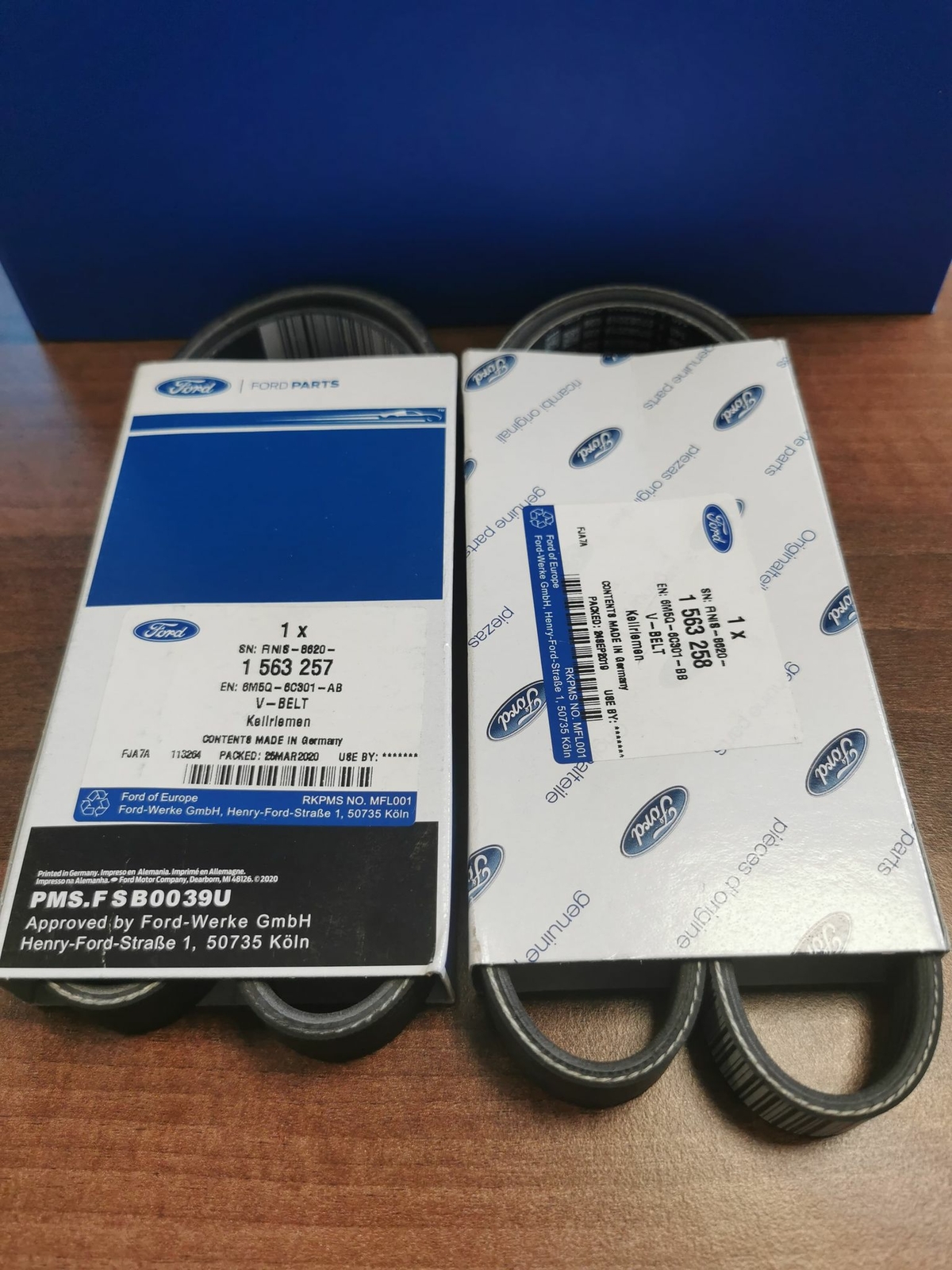 Genuine Ford Aux Auxiliary Drive Belts Set for Ford Focus MK2 ST225