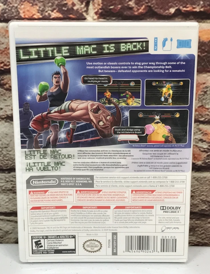 Punch Out (Wii, 2009) Nintendo Selects - Brand New Factory Sealed! - Image 2 of 4