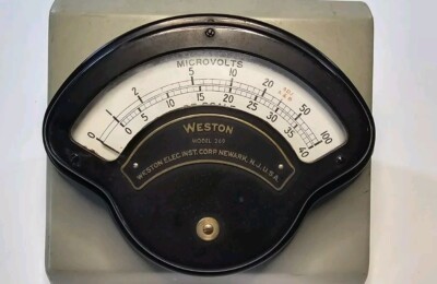WESTON  #269 DC MICROVOLTS/DB SCALE ME-33/U AMMETER USE W RADIO TEST SET AN/PRM1