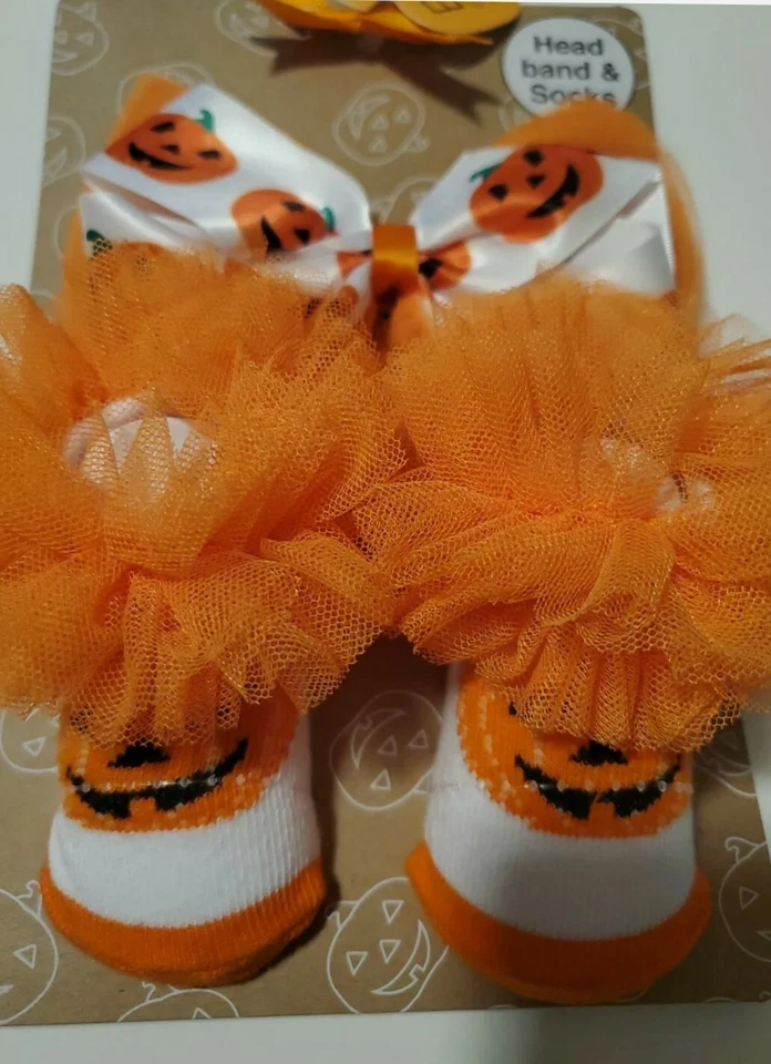 Halloween Baby Essentials Head Band and Socks 0-6 months - Image 3 of 4