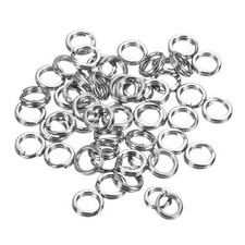 0.7mm x 5mm Fishing Split Rings,100 Pack 304 Stainless Steel Double Flat Ring