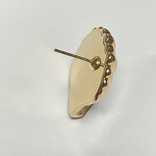 MILOR Italy 14K Yellow Gold Resin Core Seashell Earrings - Picture 4 of 5