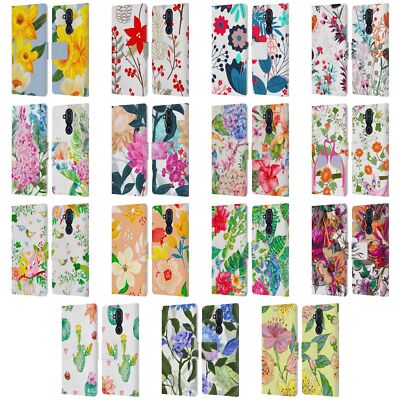 OFFICIAL HAROULITA MULTIFLOWERS LEATHER BOOK WALLET CASE COVER FOR NOKIA PHONES