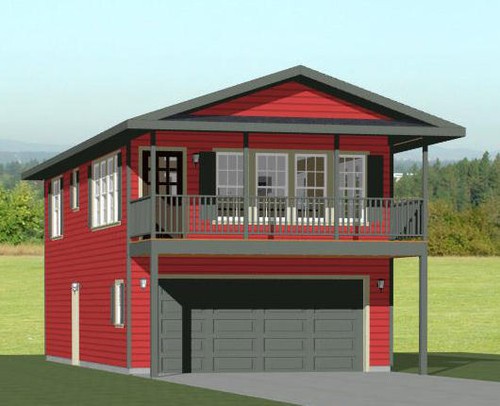 Maison 20x40 -- 1 chambre 1,5 salle de bain -- 965 pieds carrés -- Plan d'étage PDF -- Modèle 7G - Photo 1/5