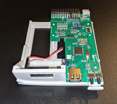 Amiga 600 Gotek Diskettenlaufwerk Emulator Halterung OLED Kabel Flash Floppy