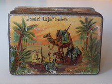 Alte Blechdose Hadzi Loja Epirus Cigaretten Dresden Zigaretten Orient Motiv
