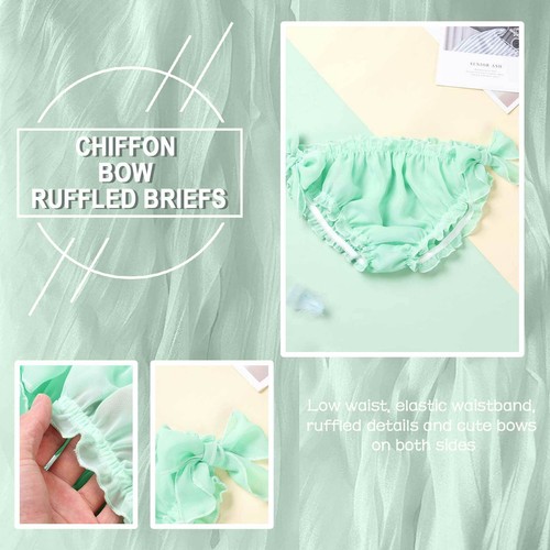 Men Lingerie Sissy Underwear See-through Chiffon Bowknot Frilly Crossdress Brief - Picture 20 of 89
