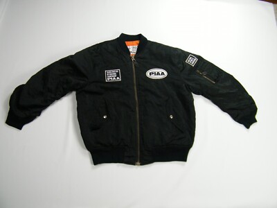Vintage PIAA Racing Sport Bomber Jacket JDM Motorsports Memorabilia Black M