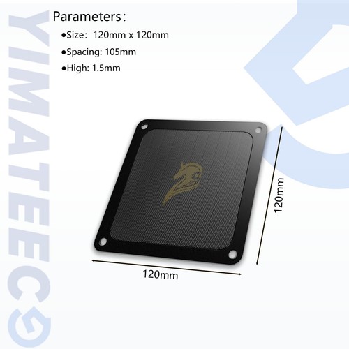 Staubfilter Lüfterabdeckungen PC 120mm für Computer-Kühlerlüfter Netzteil Rou... - Afbeelding 5 van 6