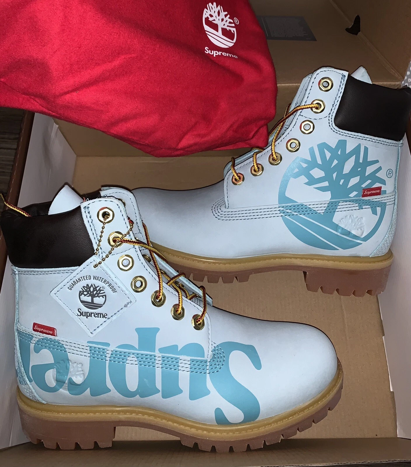 NEUF 6M/7,5W/39EU Supreme X Timberland Premium turquoise botte imperméable nubuck