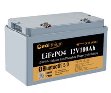 Aolithium 12V 100Ah Lithium LiFePO4 Battery,4000+Deep Cycles for RV,Off-Grid