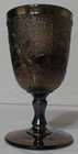 St. Clair "Rose in Snow" Highly Iridized Carnival Blue Goblet, 1968-1970, GREAT! — photo 7