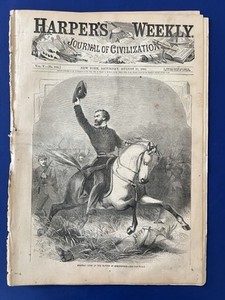 Harper's Weekly 8-31-1861 Battle of Springfield EARLY FOOTBALL General Scott