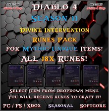 ✨Diablo 4✨Season 11✨Mythic Unique Rune Pack✨6/6/6 Runes✨Cheapest✨24/7✨
