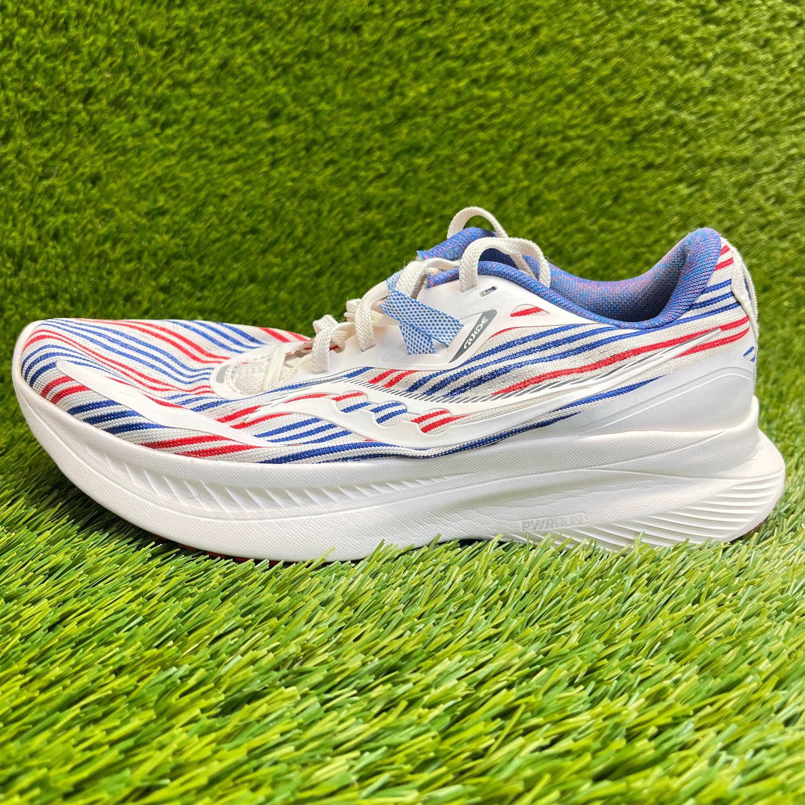 Saucony Ride 15 Womens Size 8 White Red Blue Walking Running Shoes Sneakers thumbnail 3