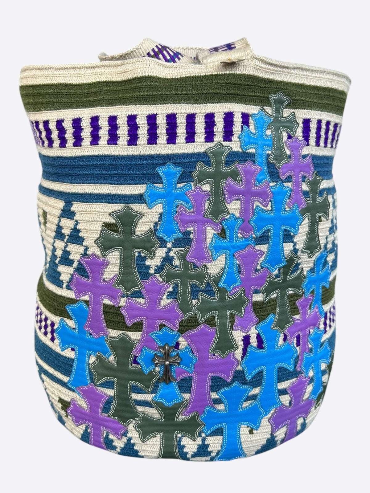 Chrome Hearts Purple & Blue Cross Patch Guanabana Bag