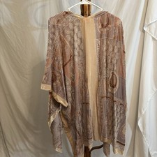 Free People Dusty Peach Velvet Burnout Kimono XL