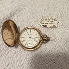 New ListingIllinois Mod 6 18s 17J Gold Filled Full Hunter Pocket Watch Roman Dial Seconds