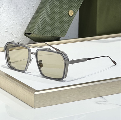 AKS510 Luxury Retro Square Sunglasses   Unisex Metal Frame | size：140-150
