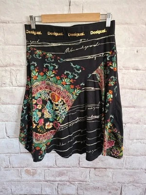 Desigual Rock Damen Damenrock Gr. EU 38 DE36 Baumwolle Schwarz Mehrfarbig  - Bild 1 von 4