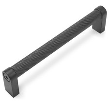 10 Pack 5 inch 128mm Black Kitchen Cabinet Handles Knurled Cabinet Pulls Bla...