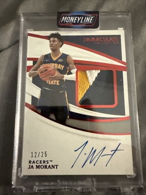 2021 Immaculate Patch Auto Ja Morant /25 Player Worn Used Material