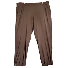 Member's Mark Travel Jogger Womens 3XL Brown Pull On Elastic Waist Pockets Hike