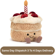 Gato de gelatina cumpleaños pastel falso peluche fresa muñeca niños niña niño regalo con bolsa