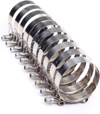 2/2.5/3/3.5/4" 304 Stainless Heavy Duty T-Bolt Turbo Intake Silicone Hose Clamps